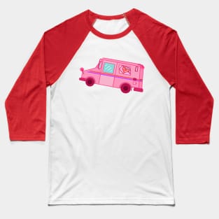 Cute Pink Mail Truck LLV Baseball T-Shirt